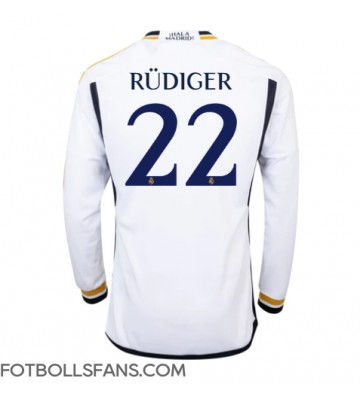 Real Madrid Antonio Rudiger #22 Replika Hemmatröja 2023-24 Långärmad